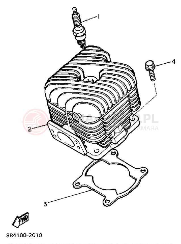 Schemat "cylinder" do Yamaha BRAVO T (LONG TRACK) BR250TM
