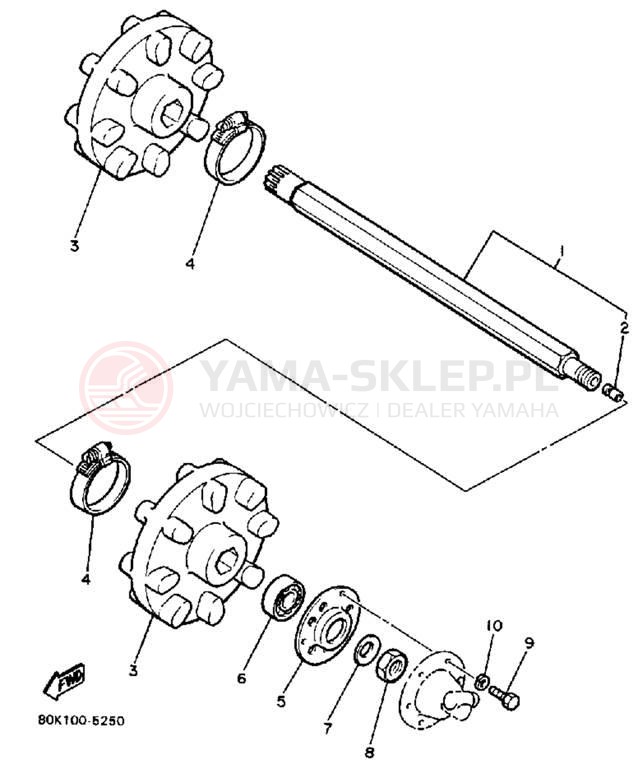 Schemat "Układ napędowy" do Yamaha PHAZER PZ480J