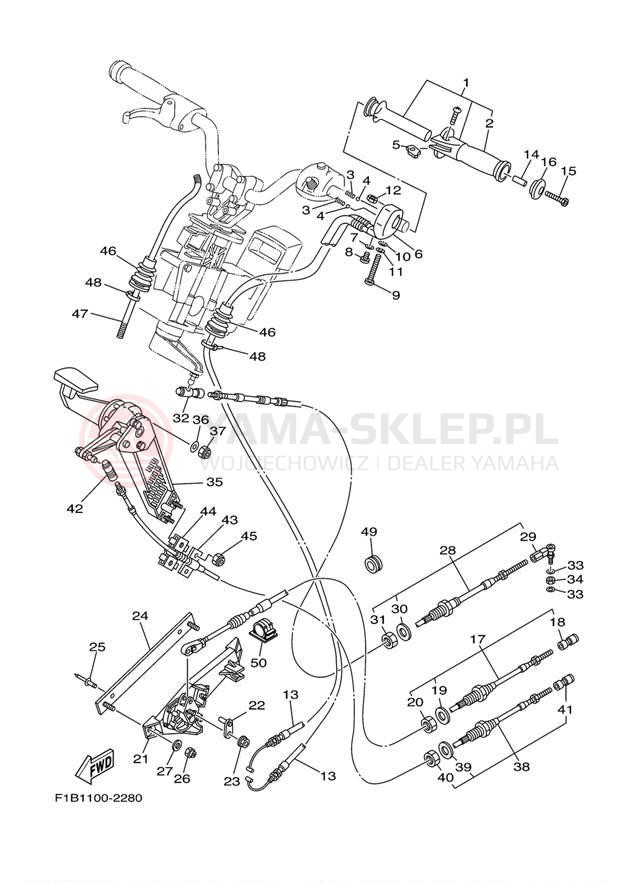 Schemat "Układ chlodzenia" do Yamaha FX140 FX1000CA/FX1000A