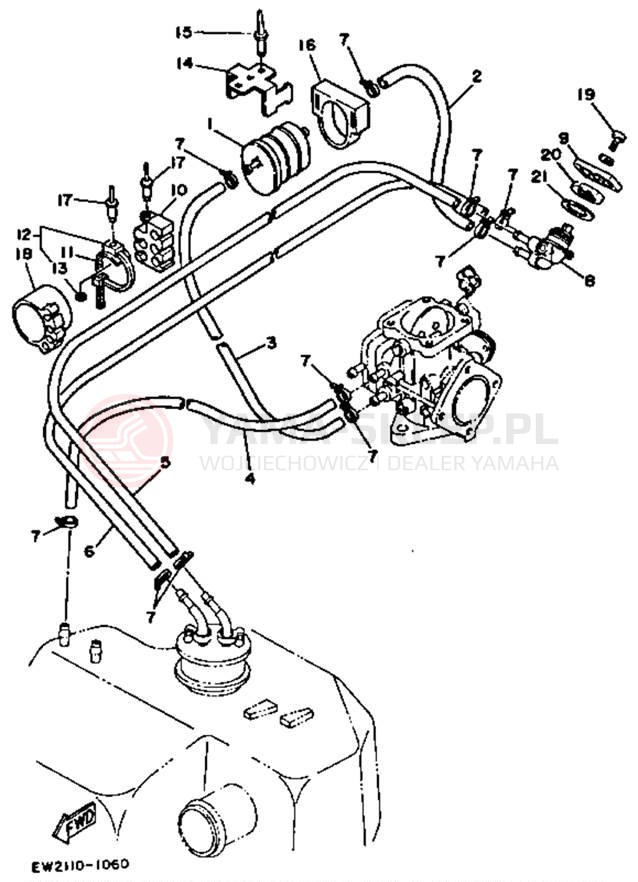 Schemat "Filtr paliwa" do Yamaha SUPER JET SJ650P