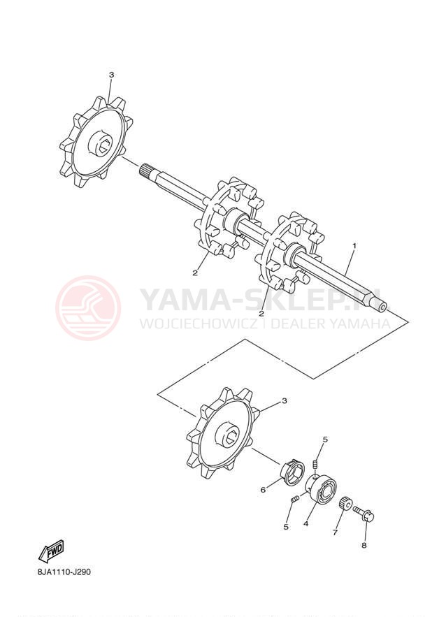 Schemat "Układ napędowy" do Yamaha APEX XTX RX10PXTAL/RX10PXTAR