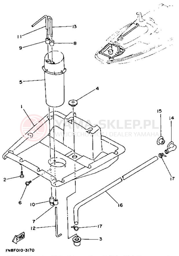 Schemat "odpowietrzenie" do Yamaha WAVE RUNNER PRO VXR WRB700R