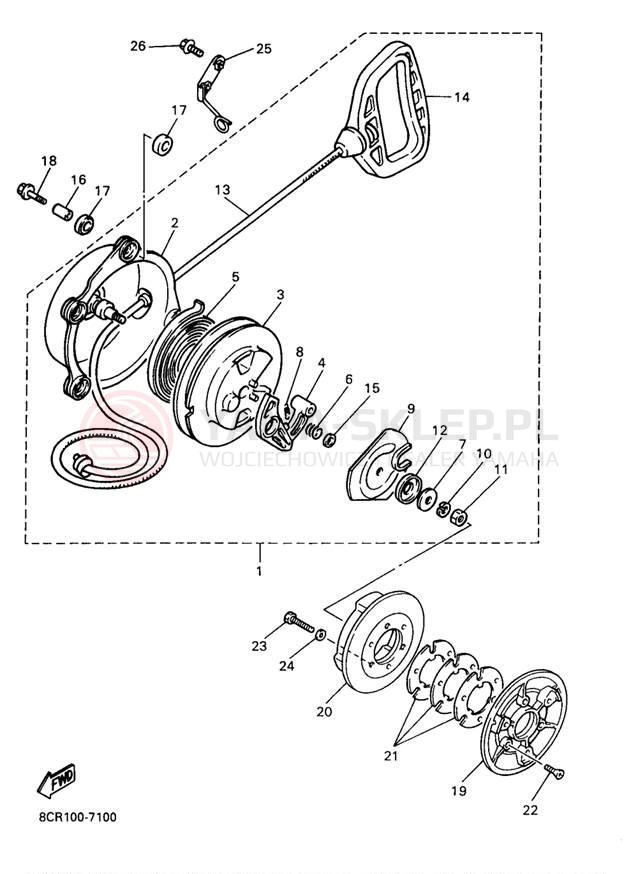 Schemat "rozrusznik" do Yamaha VENTURE 600 VT600A/VT500A