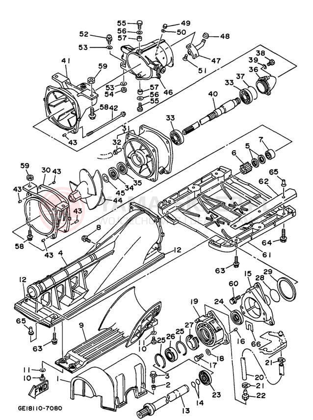 Schemat "JET UNIT" do Yamaha WAVE RUNNER III WRA700V