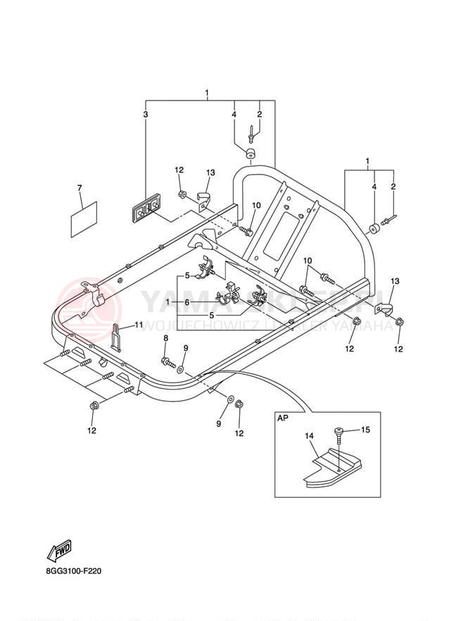 Schemat "STEERING GATE" do Yamaha NYTRO RS90NW
