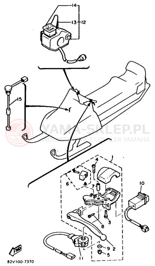 Schemat "układ elektryczny" do Yamaha XL-V XL540P