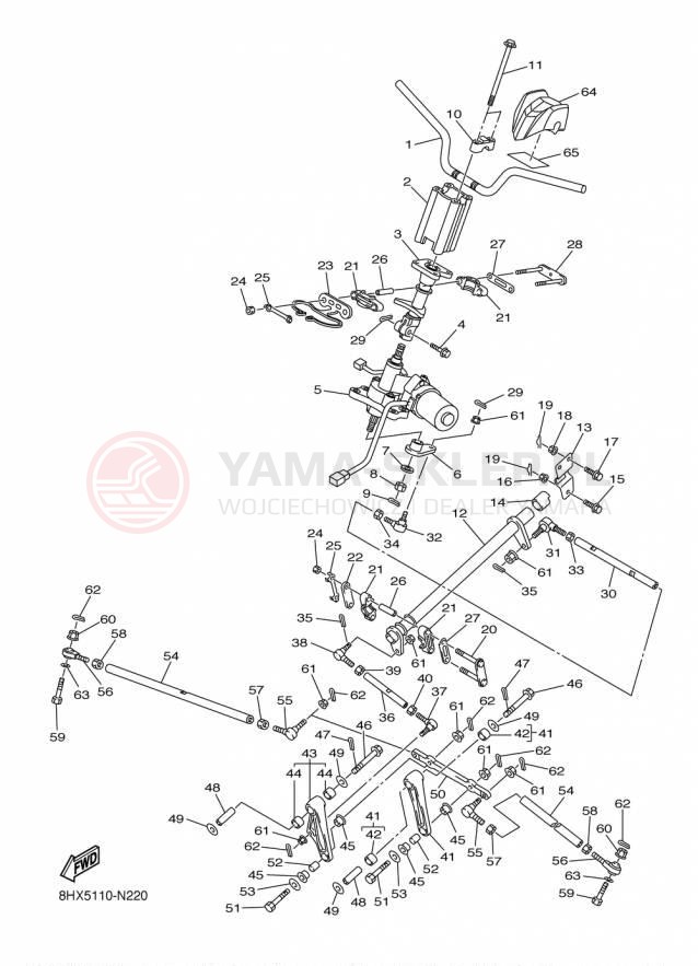 Schemat "Półki zawieszenia" do Yamaha RS VENTURE TF RST90PTFFB