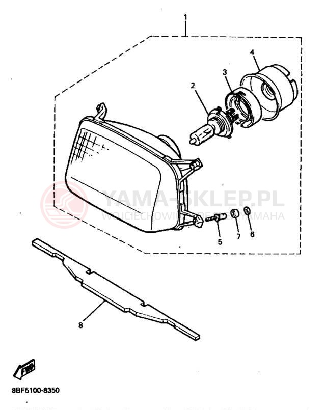 Schemat "Lampa przód" do Yamaha PHAZER SS ELECTRIC PZ480EB