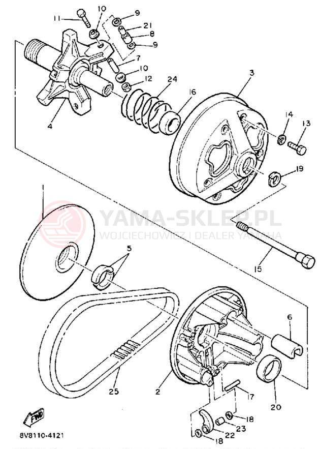 Schemat "PRIMARY SHEAVE" do Yamaha EXCITER EX570M