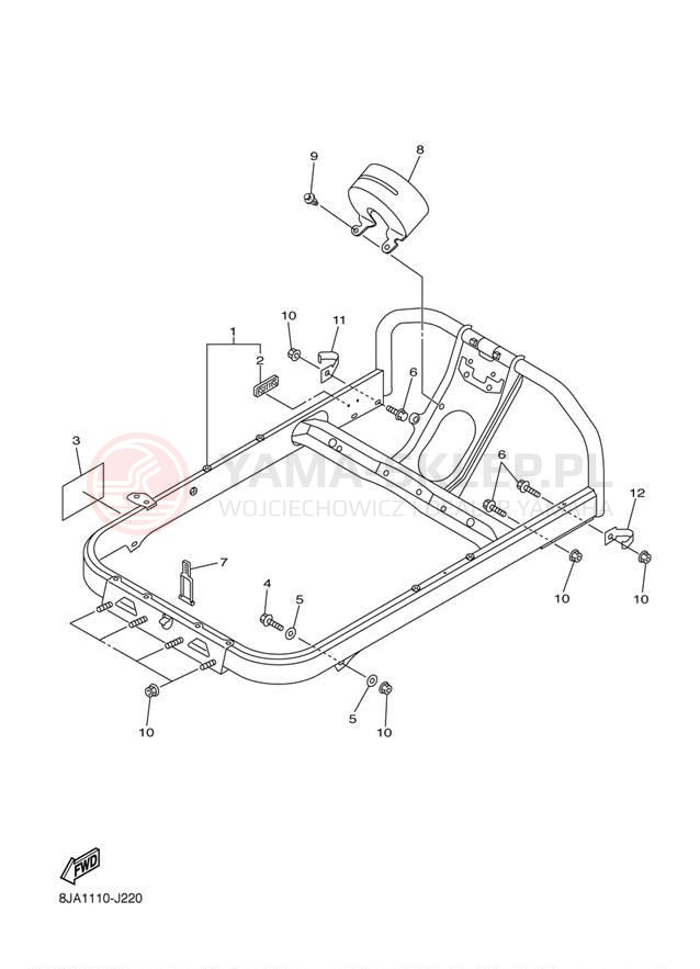 Schemat "STEERING GATE" do Yamaha RS VECTOR GT RS90GTAS
