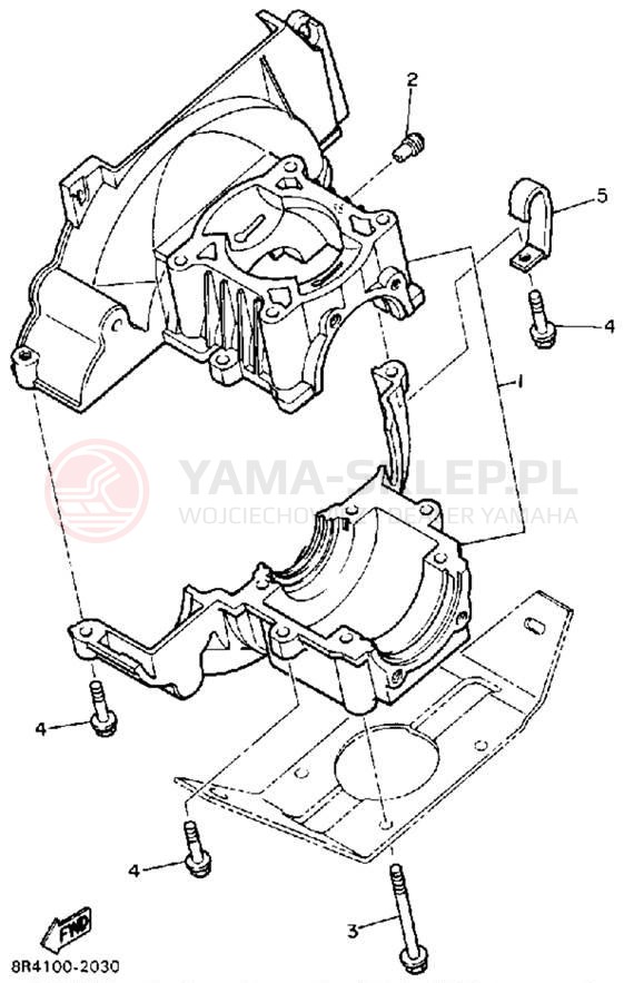 Schemat "Obudowa silnika" do Yamaha BRAVO T (LONG TRACK) BR250TL