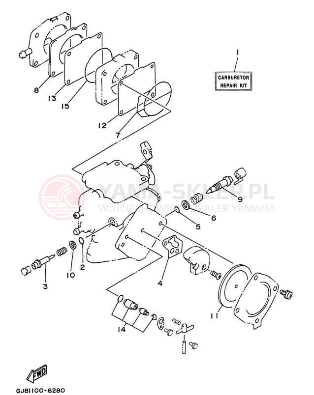 Schemat "Zestaw naprawczy" do Yamaha WAVE RAIDER 700 RA700BV