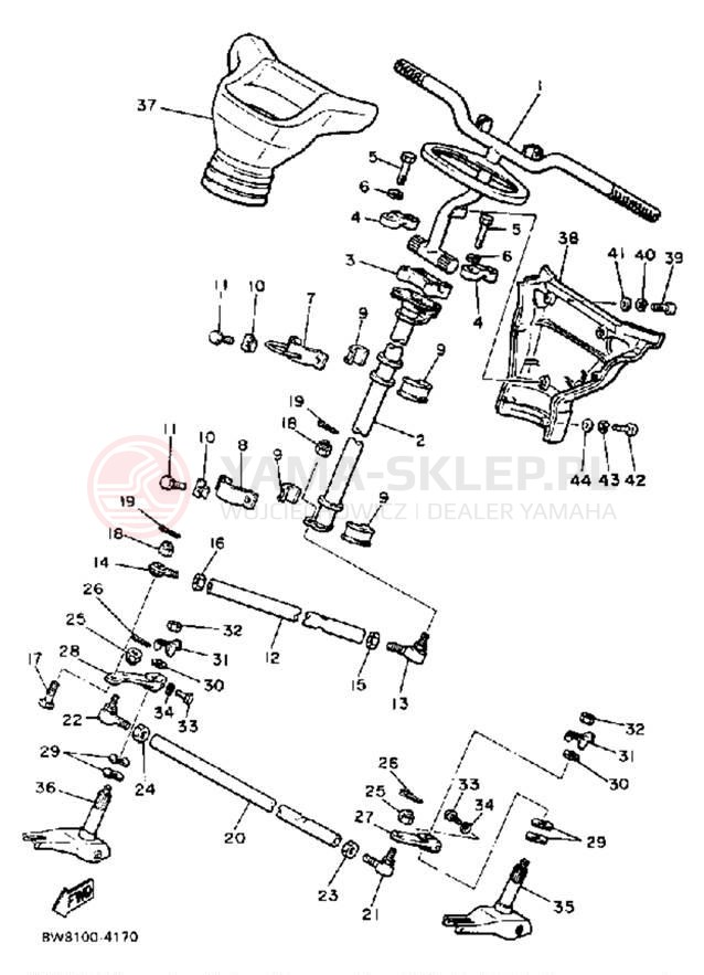Schemat "Półki zawieszenia" do Yamaha EXCEL III EC340H