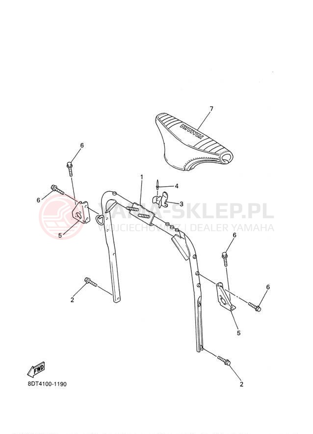 Schemat "STEERING GATE" do Yamaha SX500R SX500F