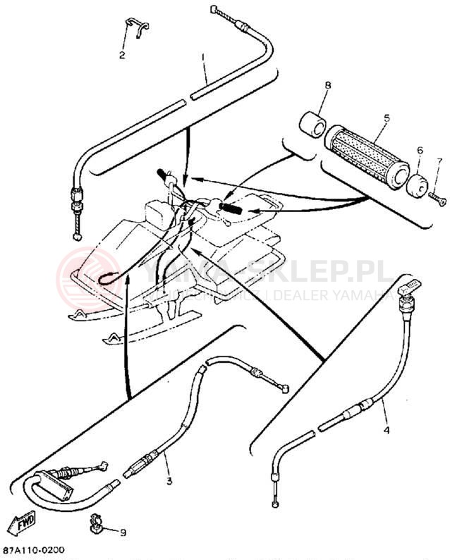 Schemat "Układ chlodzenia" do Yamaha SNOSPORT SV125P