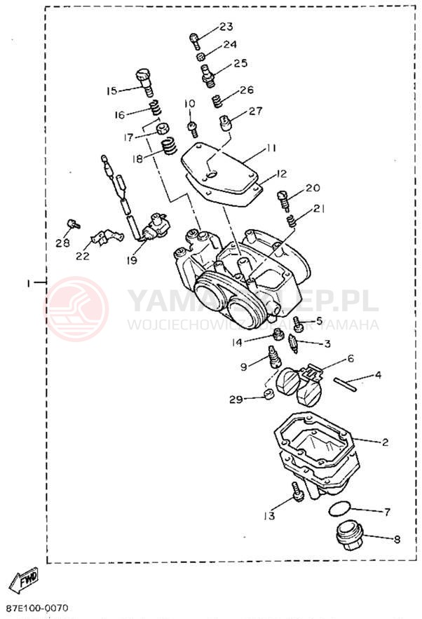 Schemat "Gaźnik" do Yamaha ENTICER II LT ET410TRV