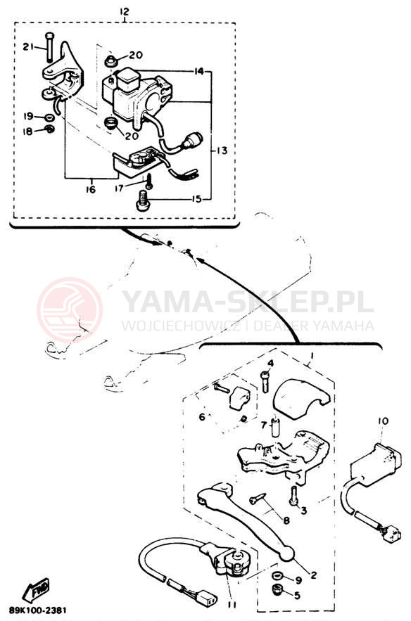 Schemat "układ elektryczny" do Yamaha EX570ET