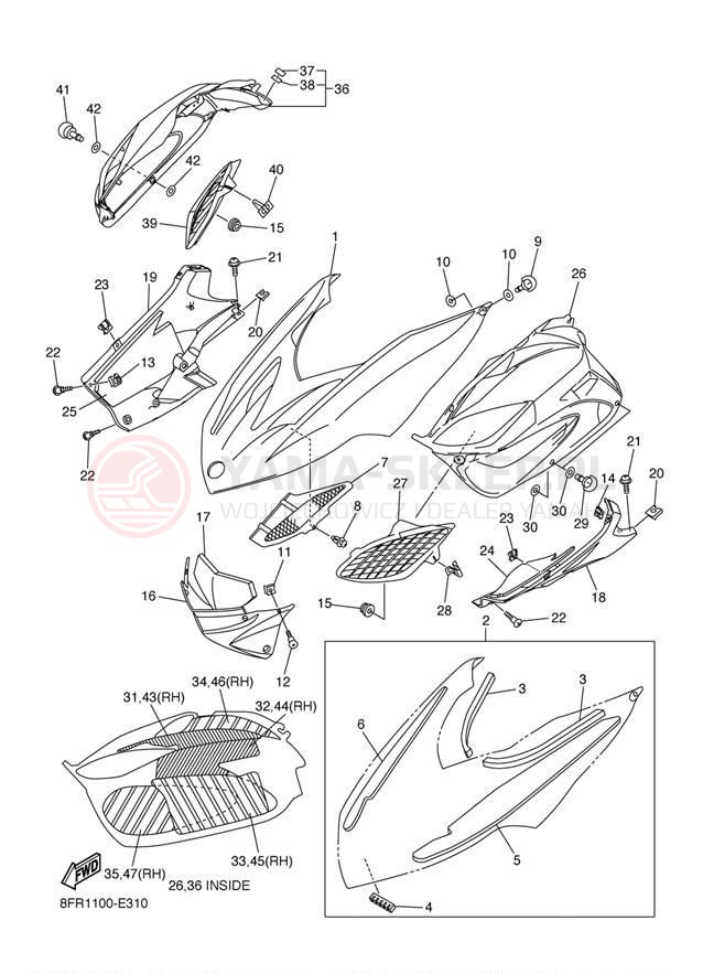 Schemat "Osłony" do Yamaha ATTAK RXW10L