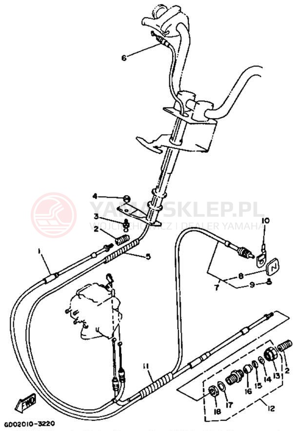 Schemat "Układ chlodzenia" do Yamaha WAVE RUNNER PRO VXR WRB700R