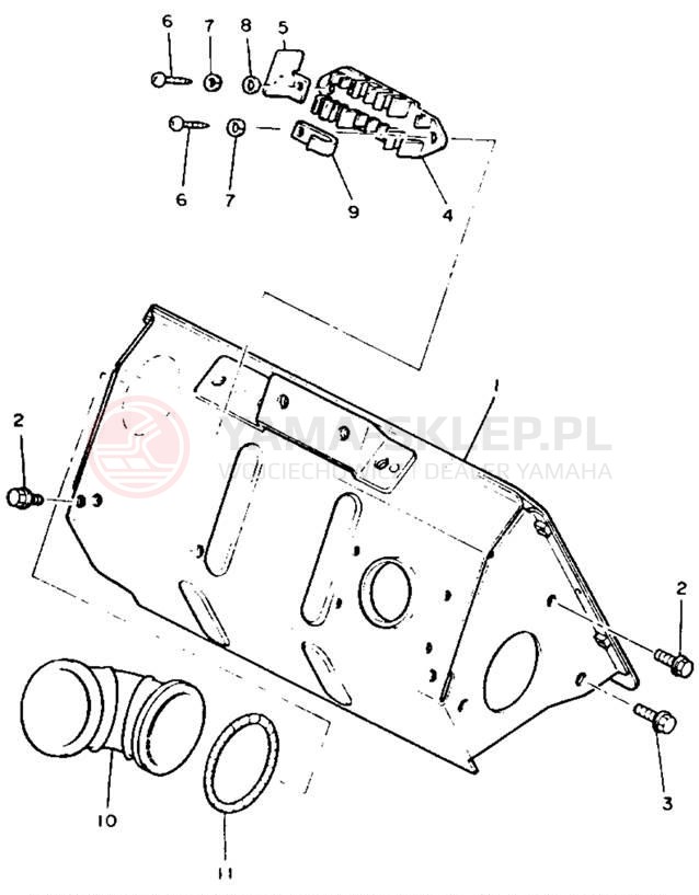 Schemat "STEERING GATE" do Yamaha BRAVO LT BR250TU