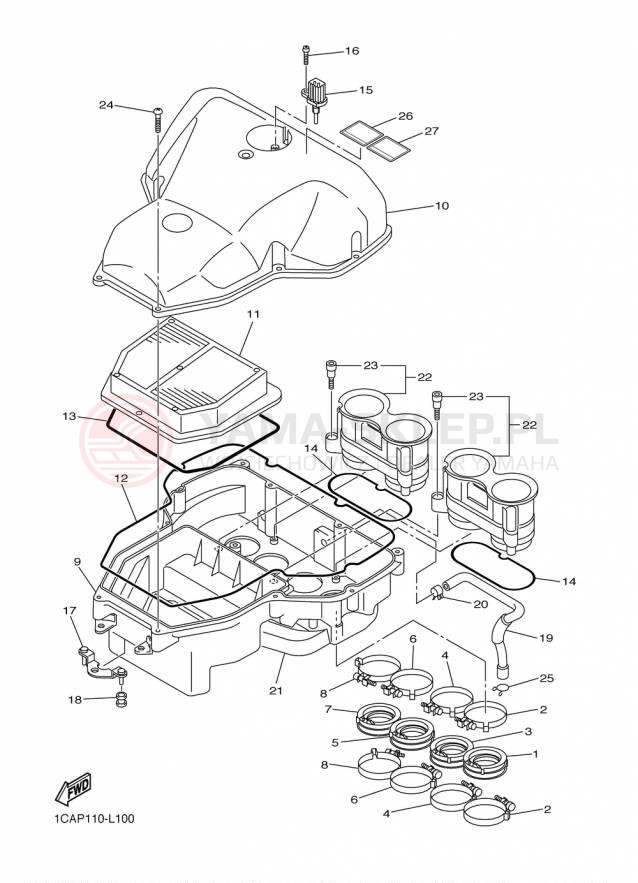Schemat "Wtrysk paliwa" do Yamaha FZS1 FZS10FGY/FZS10FCGY