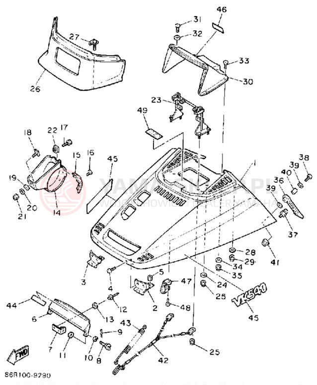 Schemat "Osłony" do Yamaha VK540 VK540EP