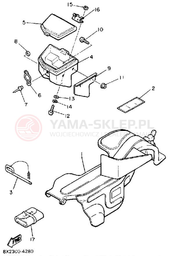 Schemat "GUARD - LUGGAGE BOX" do Yamaha ENTICER LTR ET400TRP