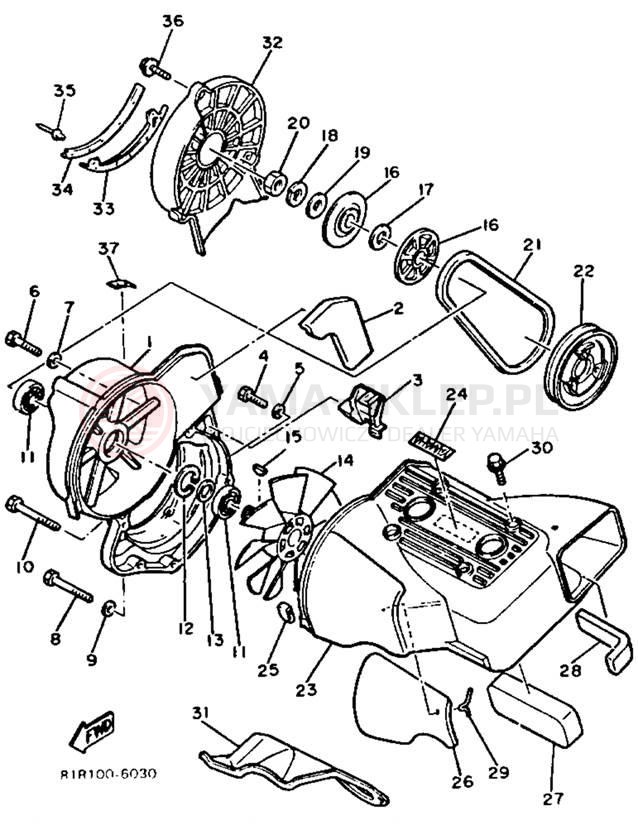Schemat "Filtr powietrza" do Yamaha XL-V XL540P