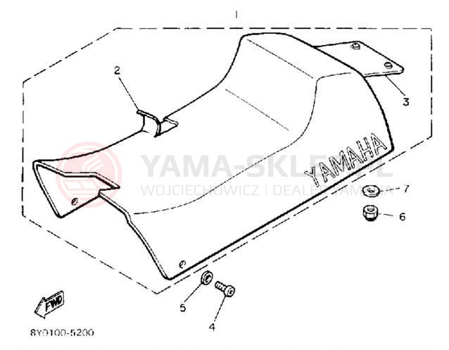 Schemat "siedzenie" do Yamaha SRV SR540M