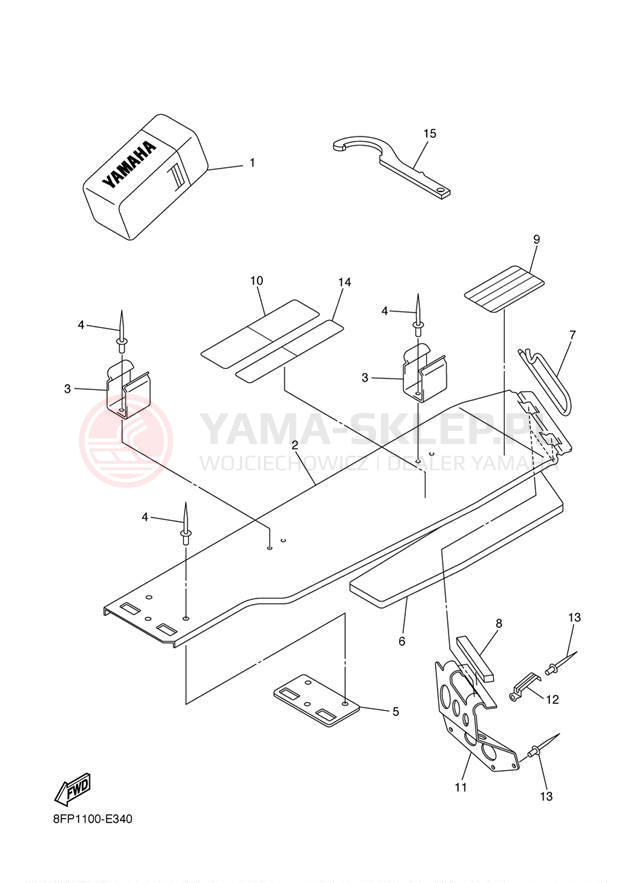 Schemat "GUARD - LUGGAGE BOX" do Yamaha APEX RTX RX10RTL