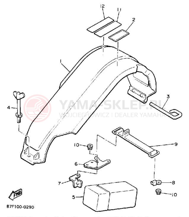 Schemat "GAURD - LUGGAGE BOX" do Yamaha PHAZER II PZ480P