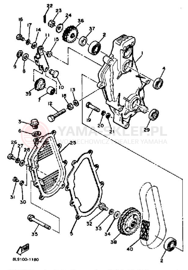 Schemat "TRACK DRIVE" do Yamaha SR540F