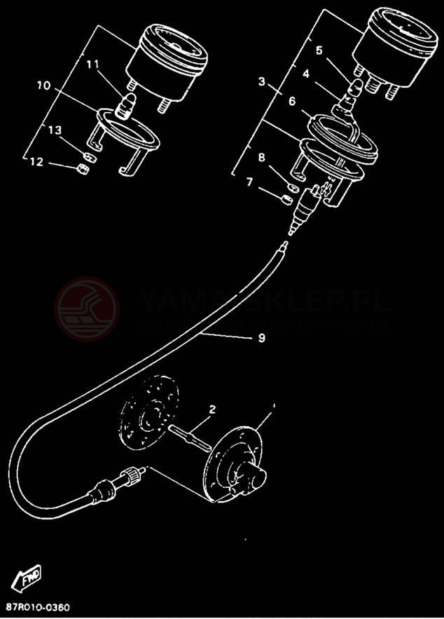 Schemat "licznik" do Yamaha VK540 II VK540ET