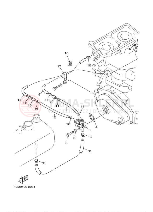 Schemat "Pompa olejowa" do Yamaha XL700 XL700B