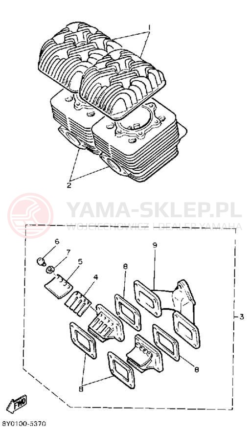 Schemat "części RACE" do Yamaha SRV SR540K