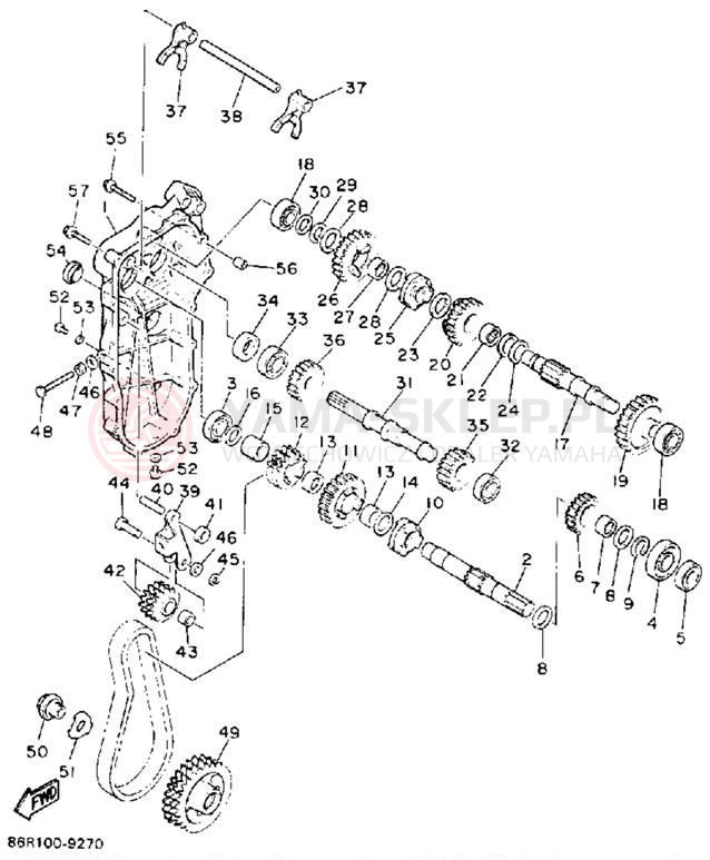 Schemat "Układ napędowy" do Yamaha VK540 VK540EN