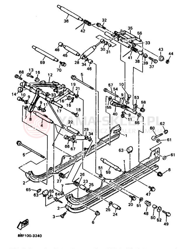 Schemat "Zawieszenie gąsiennicy" do Yamaha PHAZER SS ELECTRIC PZ480EB