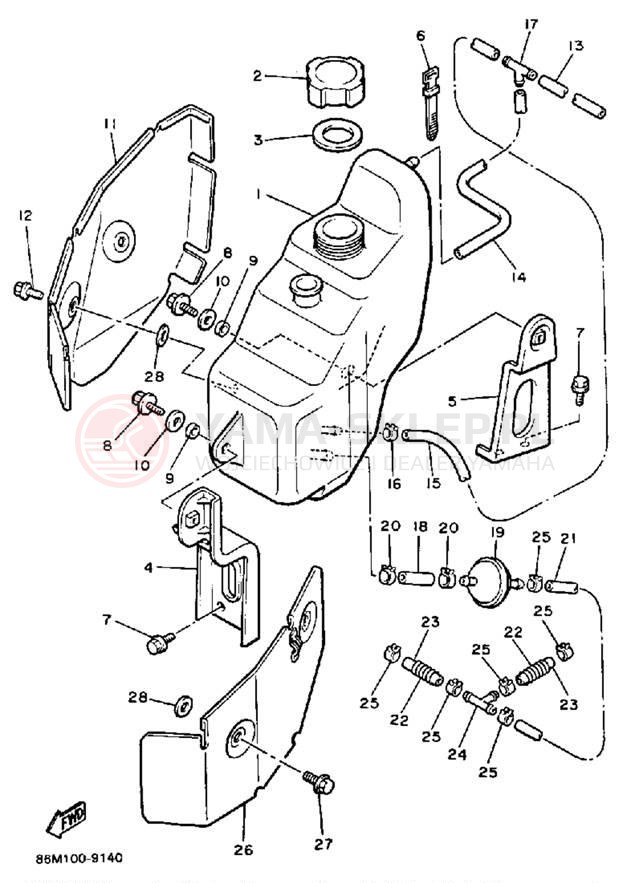 Schemat "Miska olejowa" do Yamaha EXCITER EX570N