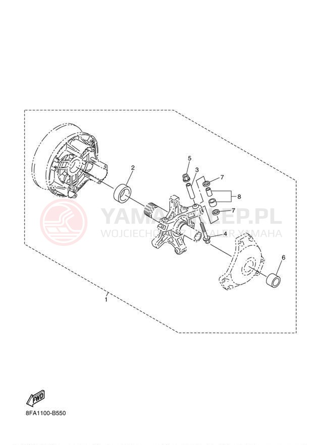 Schemat "Sprzęgło - zestaw regulacji" do Yamaha APEX MTX RX10MTYL/RX10MTYB