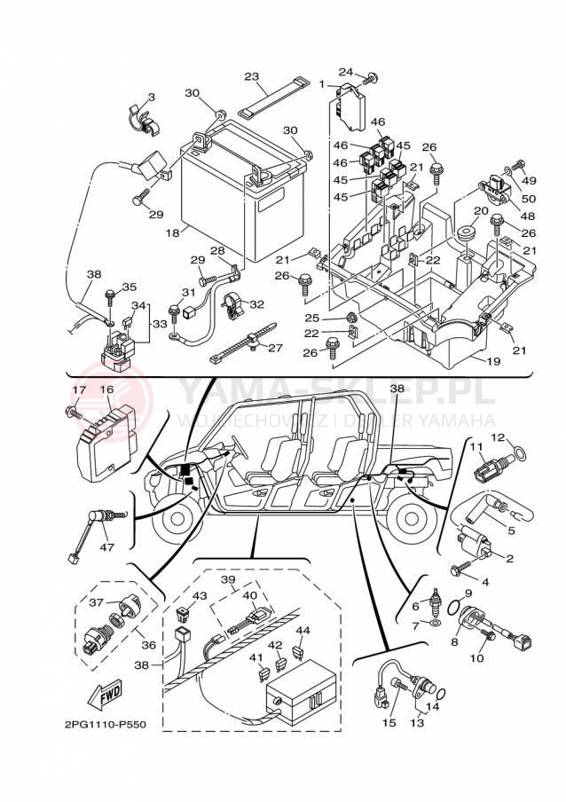 Schemat "układ elektryczny" do Yamaha VIKING VI YXC700DFR/YXC700DFG