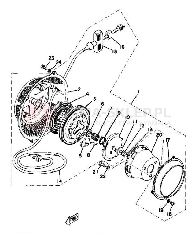 Schemat "rozrusznik" do Yamaha GS300A