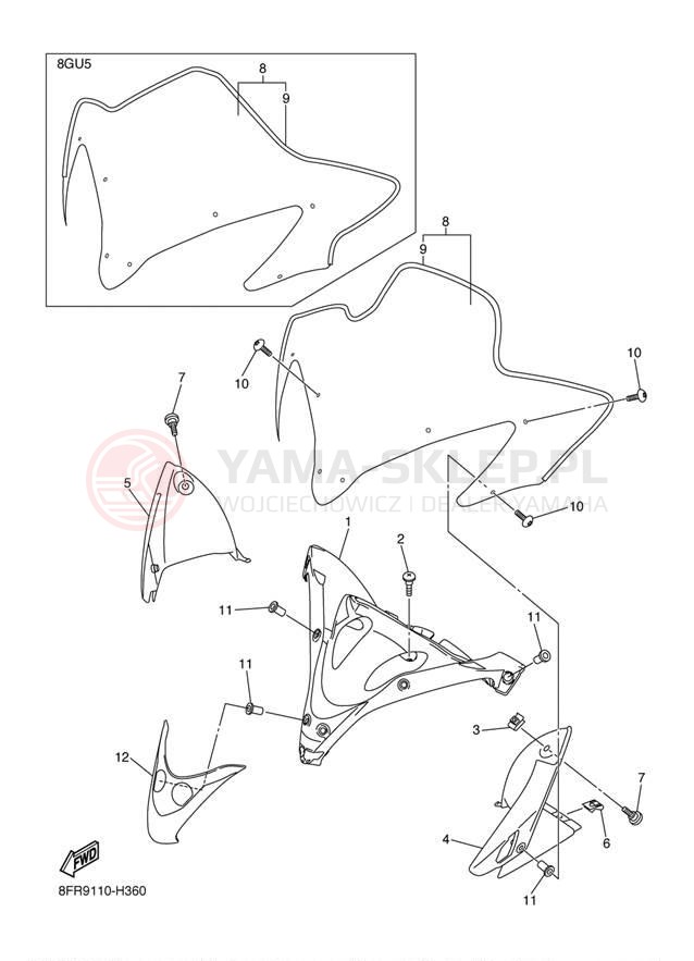 Schemat "Szyba" do Yamaha APEX_RTX RX10RTRYB/RX10RYR