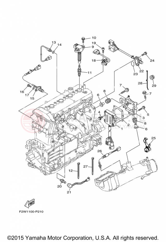 Schemat "układ elektryczny" do Yamaha VXS VX1800-P