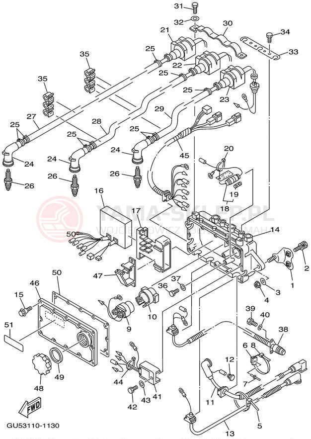 Schemat "układ elektryczny" do Yamaha SV1200/SV1200/SV1200Z