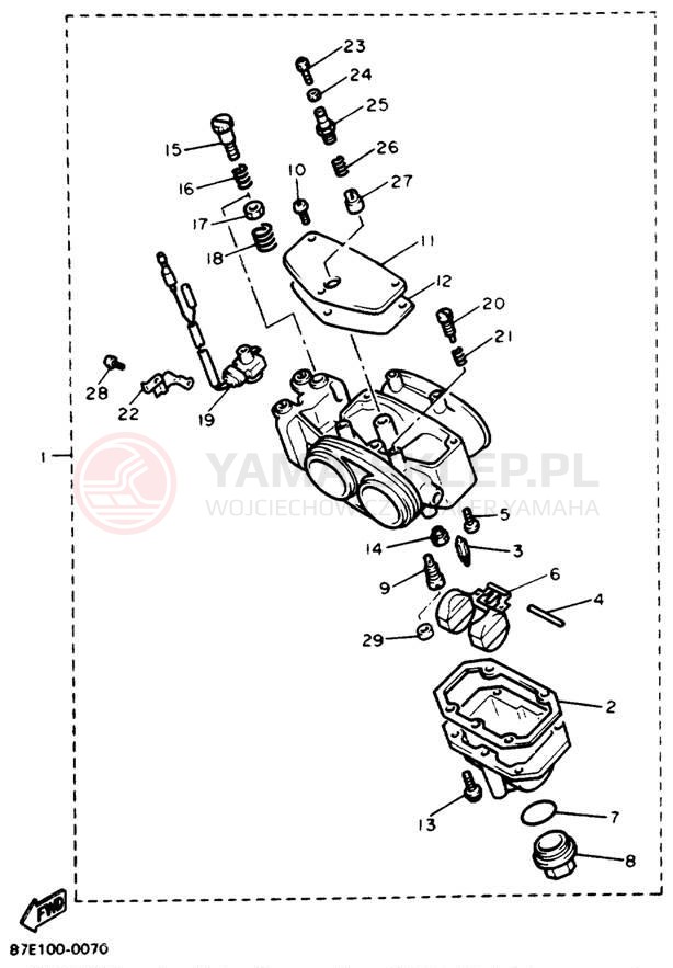 Schemat "Gaźnik" do Yamaha ENTICER II LT ET410TRT
