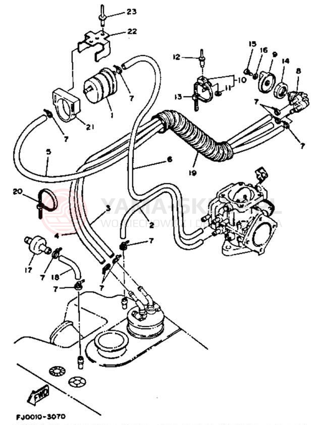 Schemat "Filtr paliwa" do Yamaha WAVE RUNNER III WRA650R