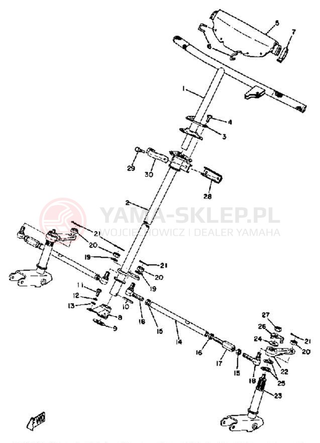 Schemat "Kierownica i osprzęt" do Yamaha GPX338F/GPX433F