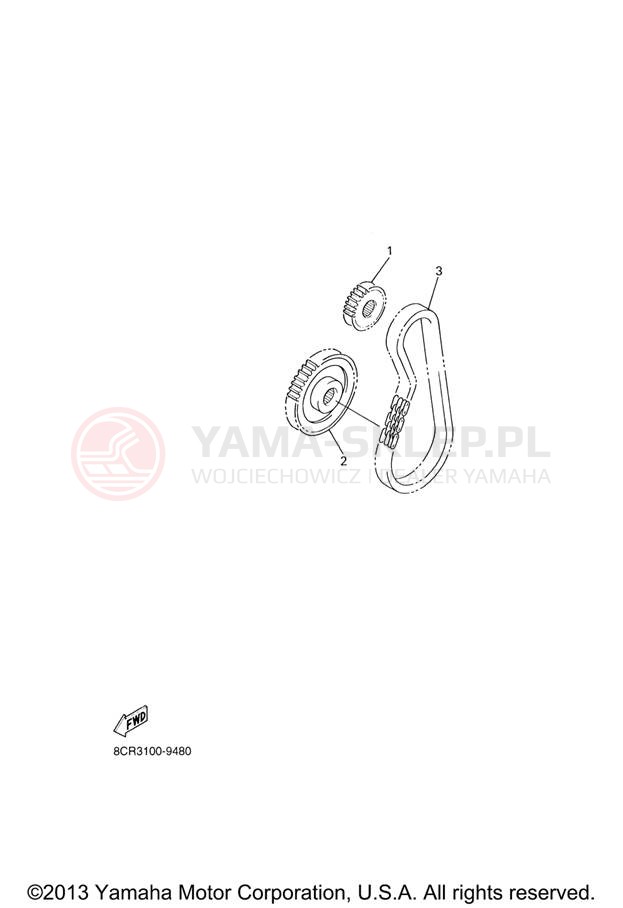 Schemat "DRIVE SETTING" do Yamaha PHAZER RTX PZ50RTZO/PZ50RTZB