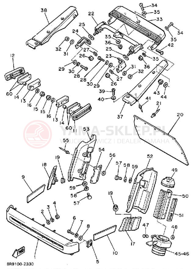 Schemat "zderzak" do Yamaha V-MAX VMX540H