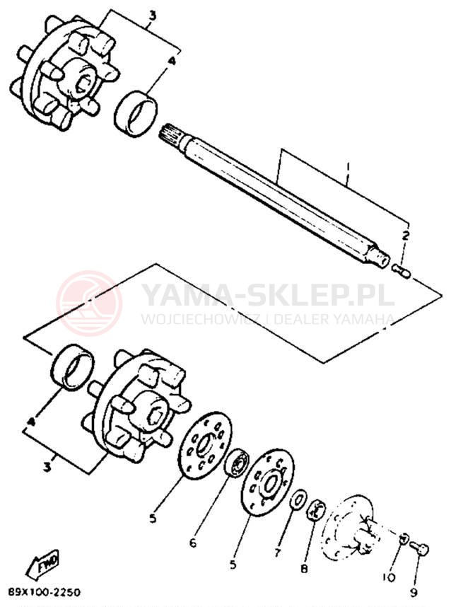 Schemat "Układ napędowy" do Yamaha ENTICER II LT ET410TRT